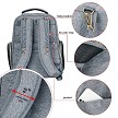 Breast Pump Backpack features a hang hook, comfortable shoulder strap and cell phone pocket. 